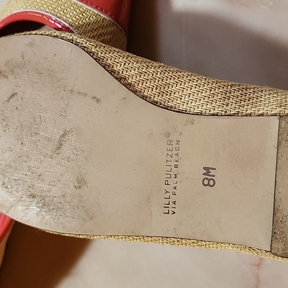 Lilly Pulitzer tan and pink flats - Picture 2 of 5